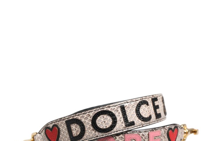 Multicolor DG AMORE Patch Bag Accessory Shoulder Strap