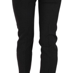 Polka Dot Slim Capri Trousers Tapered Pants