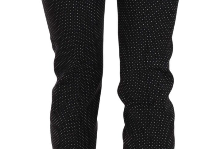 Polka Dot Slim Capri Trousers Tapered Pants | Jag Couture London – New York
