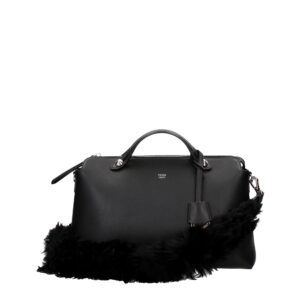 Black Leather Shoulder Bag - Jag Couture London