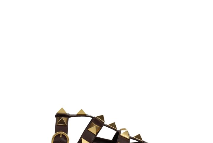 Brown Leather Flat Sandals