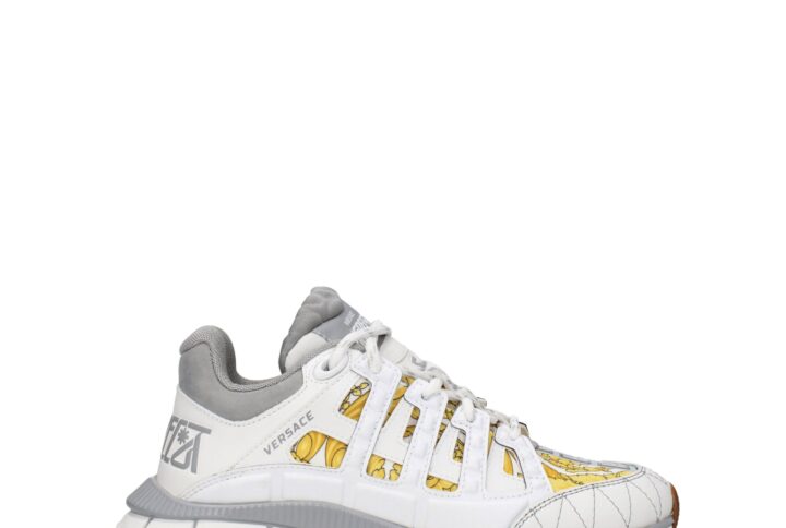 White Fabric Athletic Sneakers | Jag Couture London – New York