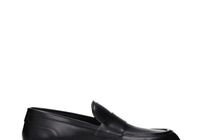 Black Leather Slip-On Loafers | Jag Couture London – New York