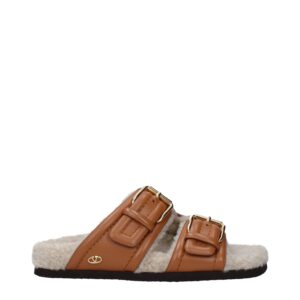 Brown Leather Slippers