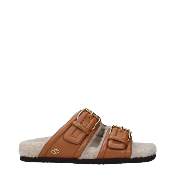 Brown Leather Slippers