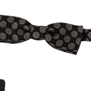Brown Silk Polka Dot Jacquard Men  Bow Tie Papillon