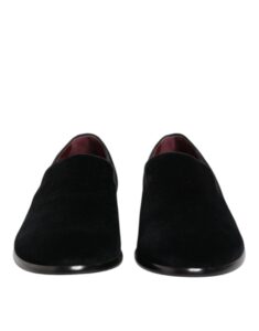 Black Velvet Loafers Formal Men Dress Shoes