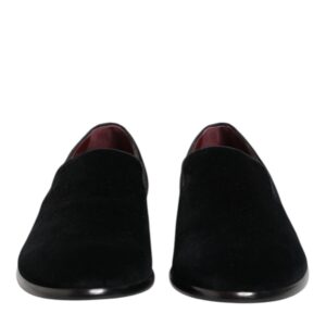 Black Velvet Loafers Formal Men Dress Shoes