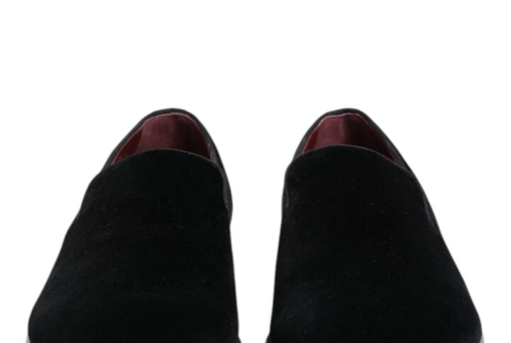 Black Velvet Loafers Formal Men Dress Shoes