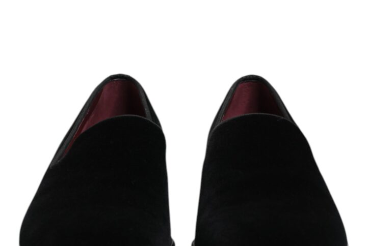 Black Velvet Slip On Loafers Men Formal Shoes | Jag Couture London – New York