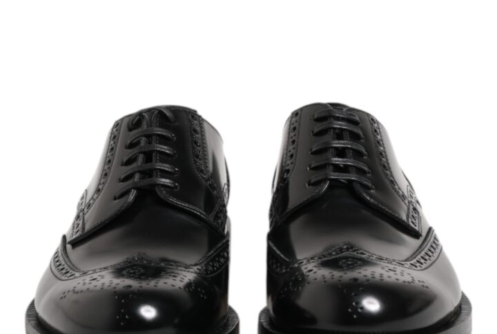 Black Leather Derby Wingtip Formal Shoes | Jag Couture London – New York