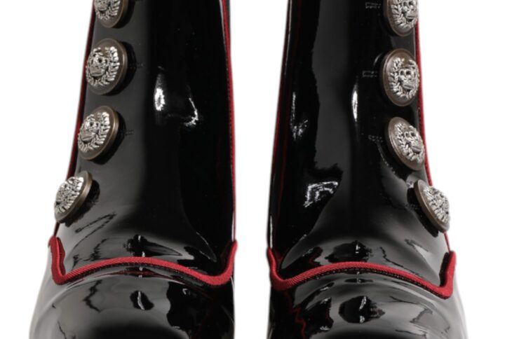 Black Jackie Buttoned Chelsea Boots Shoes