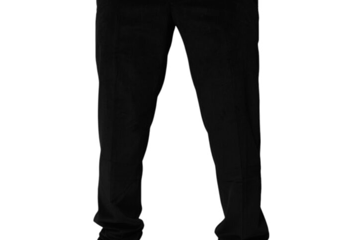 Black Cotton Men Dress Formal Trouser Pants