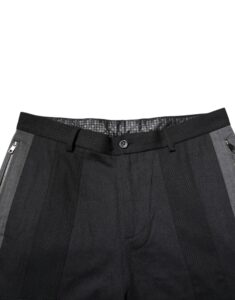 Black Gray Cotton Dress Formal Trouser Pants