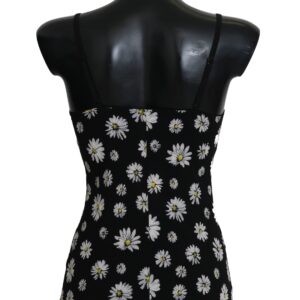 Black Daisy Print Dress Lingerie Chemisole