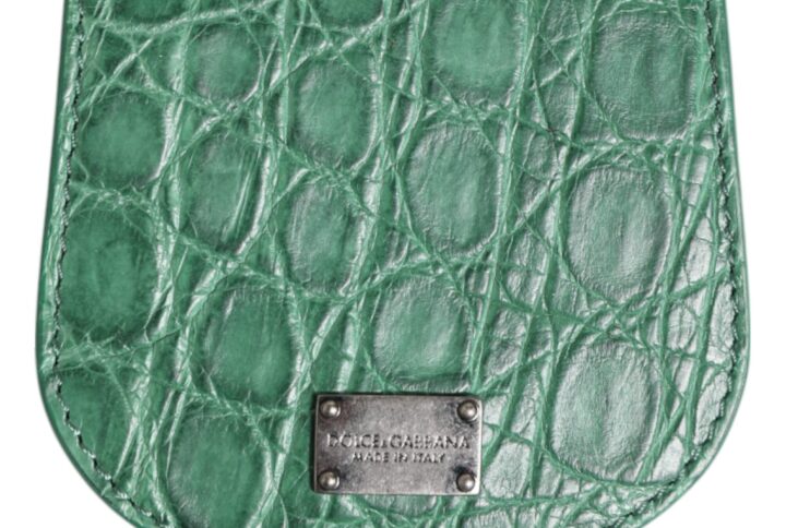 Green Exotic Skin Coin Condom Case Holder Pocket Wallet - Jag Couture London