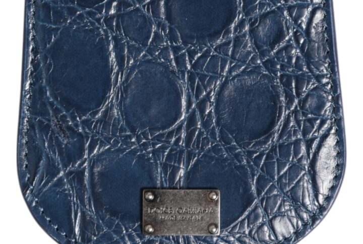 Blue Exotic Skin Coin Condom Case Holder Pocket Wallet