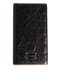 Black Leather Exotic Skin 3000mAh Power Bank Charger USB