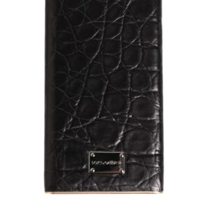Black Leather Exotic Skin 3000mAh Power Bank Charger USB