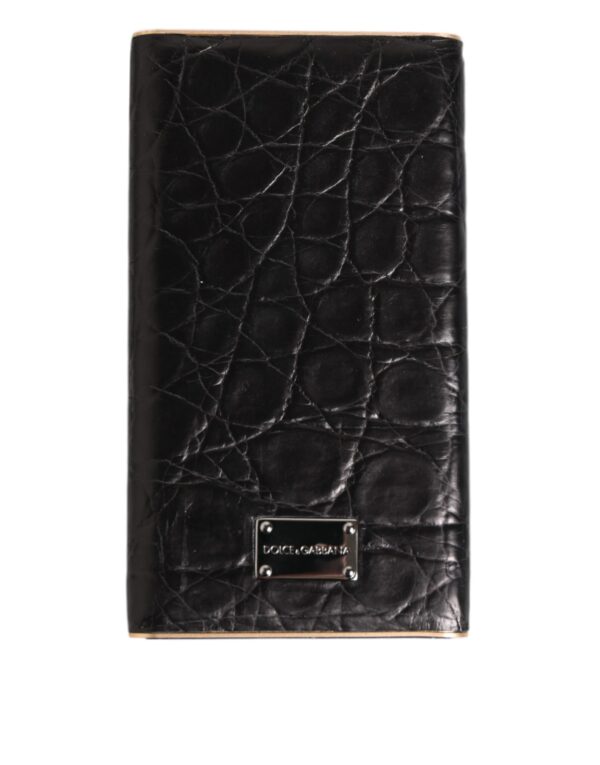 Black Leather Exotic Skin 3000mAh Power Bank Charger USB
