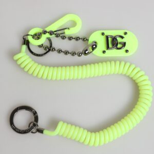 Green Springy Key Holder DG Logo Men's Keychain Keyring