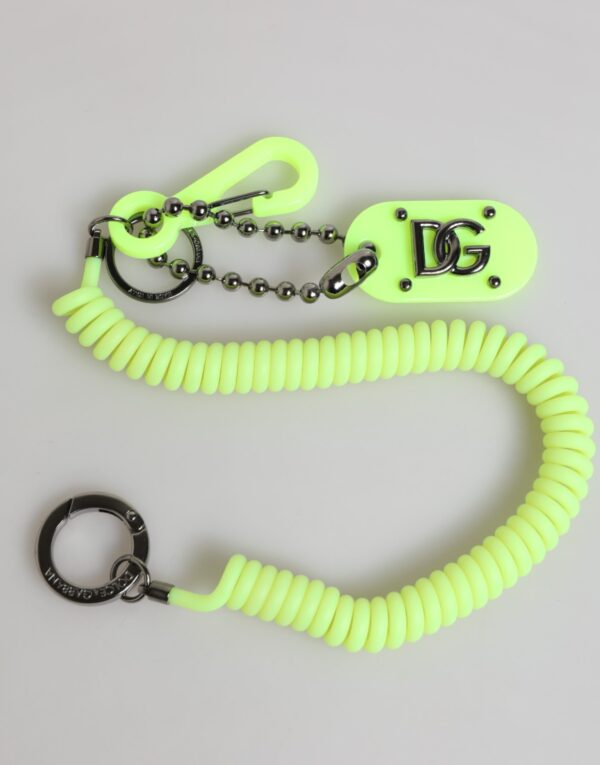 Green Springy Key Holder DG Logo Men’s Keychain Keyring