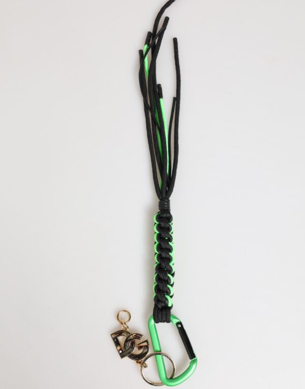 Multicolor Polyester Tape String DG Logo Keychain Keyring