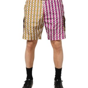 Multicolor Playing Card Camouflage Shorts Swimwear