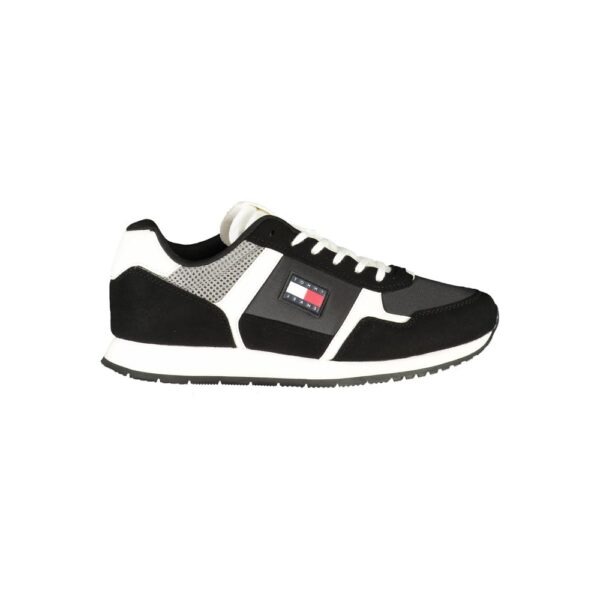 Black Polyurethane Men Sneaker
