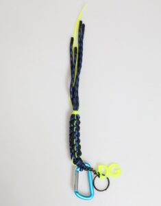 Multicolor Polyester Tape String DG Logo Keychain Keyring