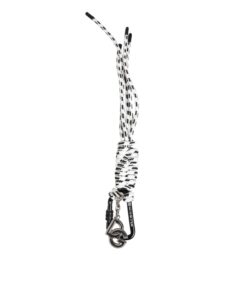 Black White Polyester Tape String DG Logo Keychain Keyring