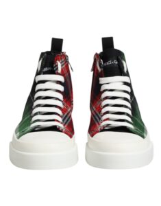 Multicolor Cotton High Top Men Sneakers Shoes