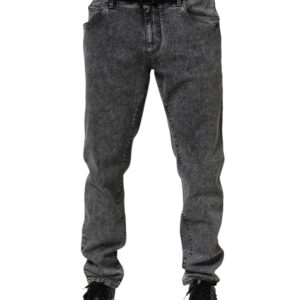 Gray Cotton Slim Fit Denim Trouser Jeans