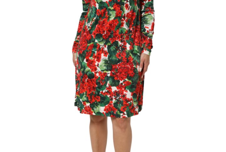 Multicolor Floral Short Portofino Dress | Jag Couture London – New York