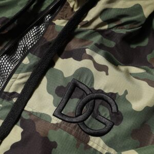 Green Camouflage Hooded Sweatshirt Jacket