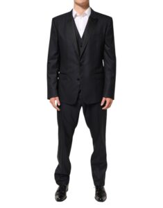 Dark Blue MARTINI 2 Buttons Suit 3 Piece Suit