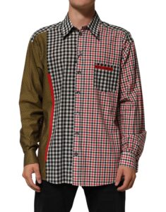 Multicolor Cotton Collared Checkered Shirt