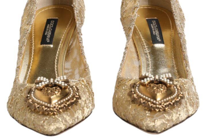 Gold Taormina Lace DEVOTION Pumps Shoes