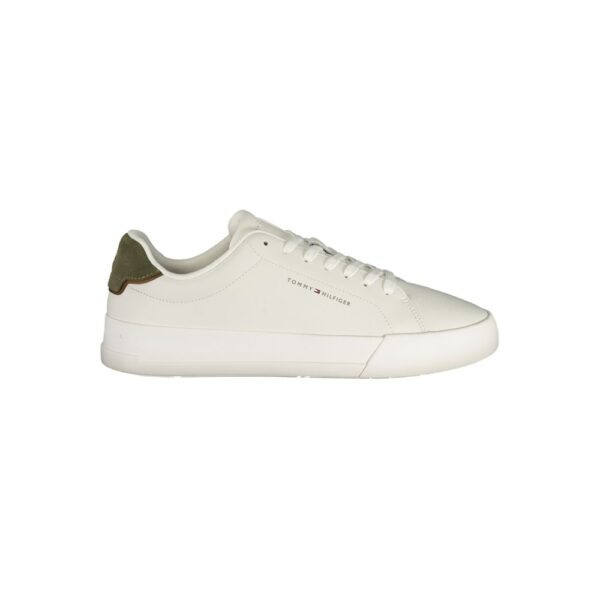 White Polyurethane Men Sneaker