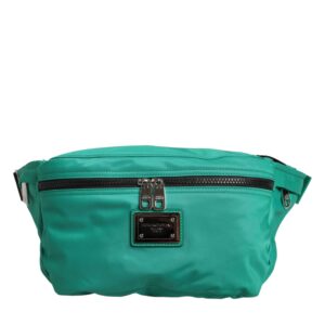 Green Logo Plaque Nylon Waist Fanny Pack Men's Borse Bag