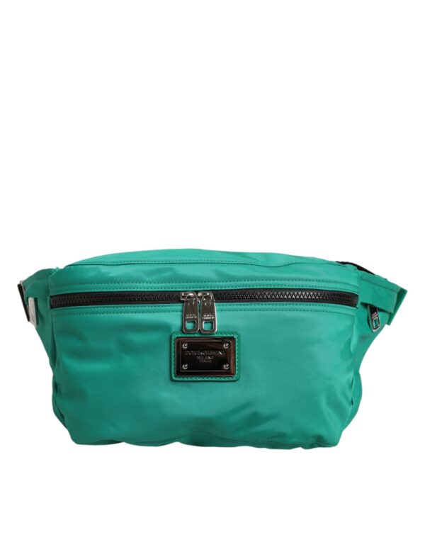 Green Logo Plaque Nylon Waist Fanny Pack Men’s Borse Bag