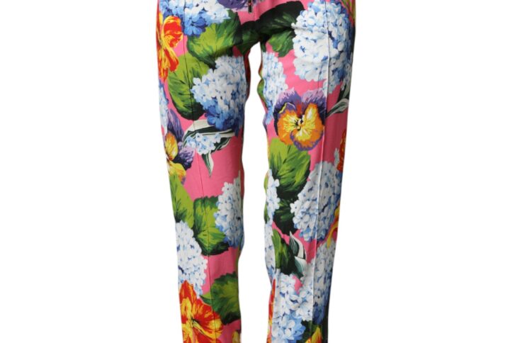 Multicolor Floral Mid Waist Jogger Pants | Jag Couture London – New York