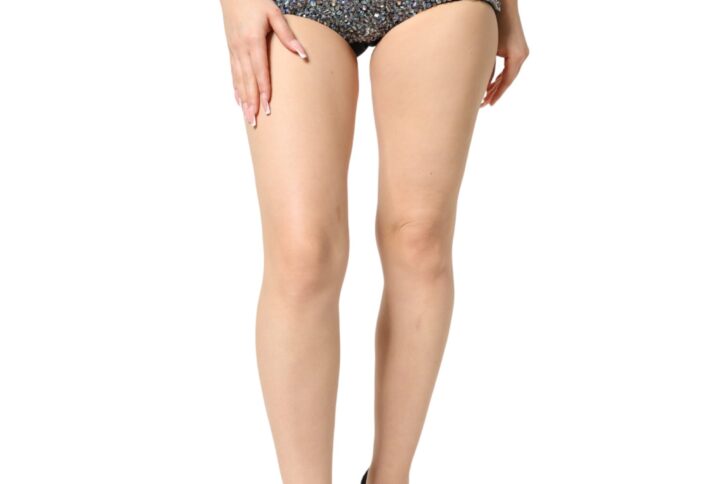 Multicolor Embellished High Waist Hot Pants Shorts | Jag Couture London – New York