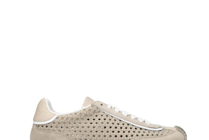 Beige Fabric Low Top Sneakers | Jag Couture London – New York