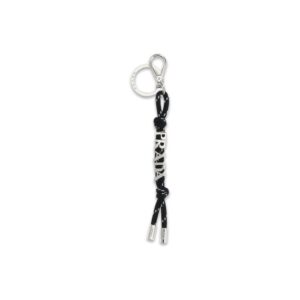 Black Recycled Polyamide Keychain - Jag Couture London