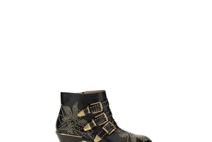Black Calf Leather Bos Taurus Ankle Boots