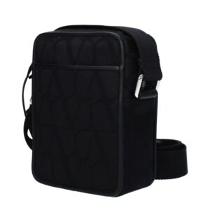 Black Fabric Crossbody Bag - Jag Couture London