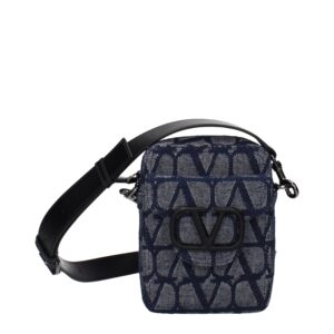 Blue Fabric Crossbody Bag - Jag Couture London