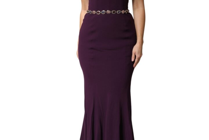 Violet Embellished Sheath Mermaid Gown Dress