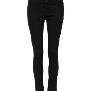 Black Cotton Casual Skinny Denim Jeans